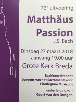 Matthäus Passion Breda Bachkoor Brabant